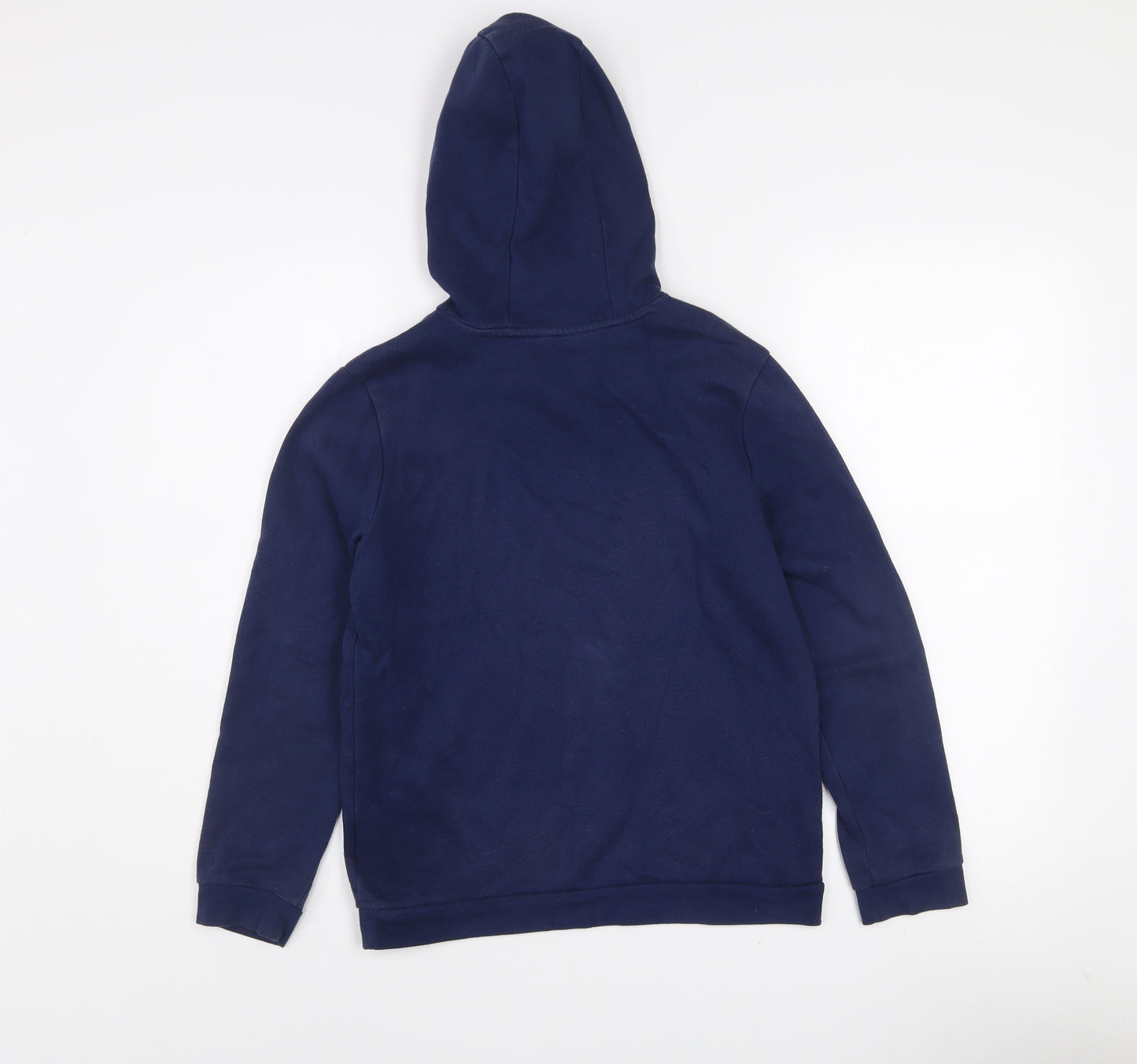 Adidas Boys Navy Blue Pullover Hoodie Size 12 Years Fleece Sweatshirt