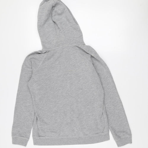 Jack Wills Girls Grey Pullover Hoodie Size 10 Years Logo Fleece Sweatshirt