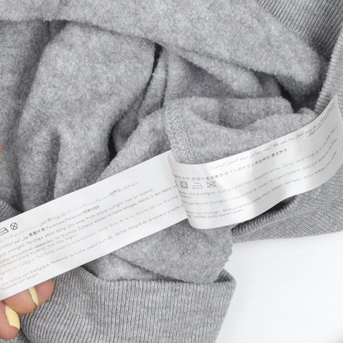 Jack Wills Girls Grey Pullover Hoodie Size 10 Years Logo Fleece Sweatshirt