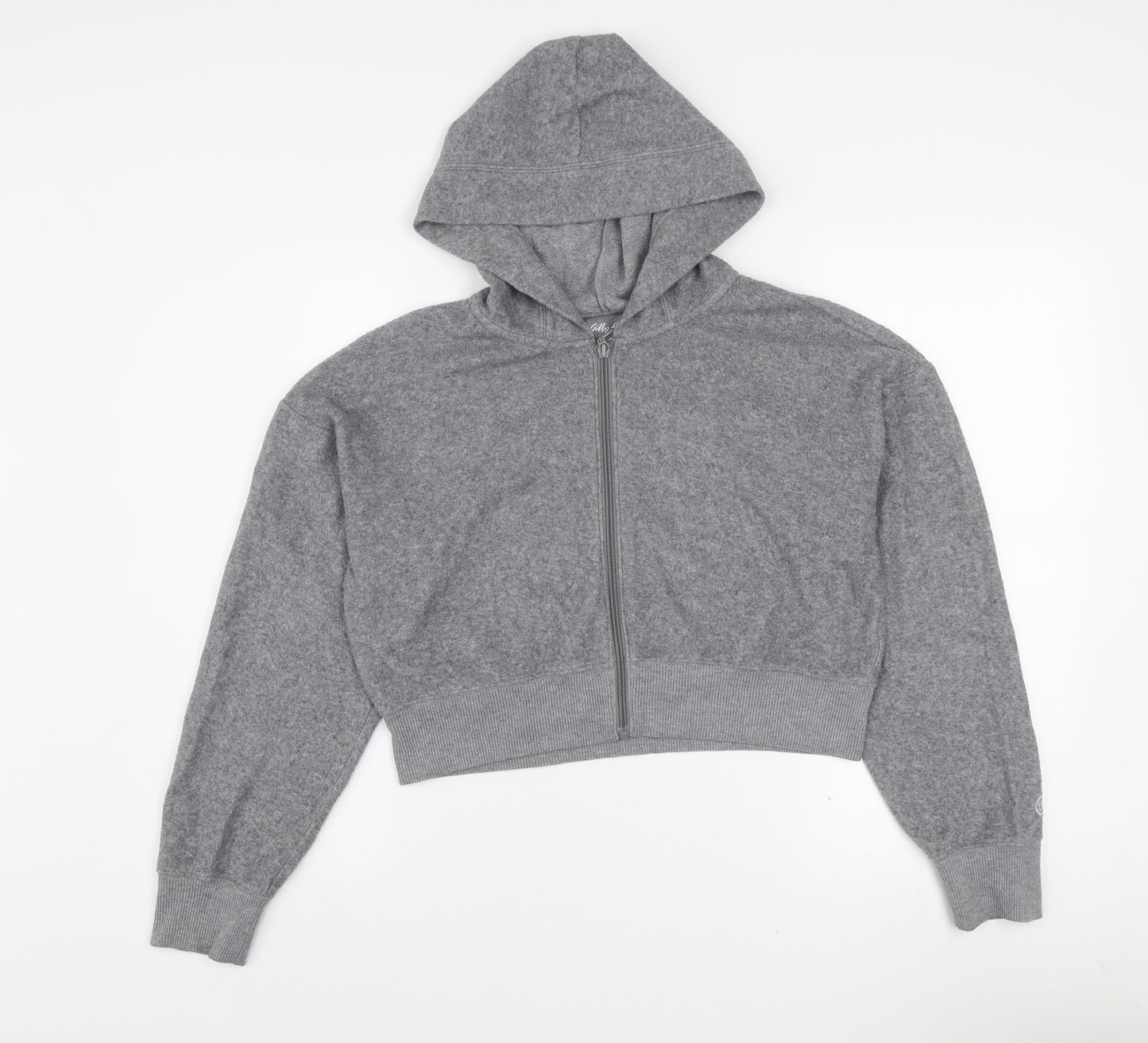 Gilly Hicks Women’s Grey Cropped Zip Hoodie Jacket Size S