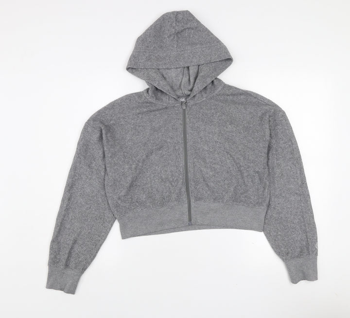 Gilly Hicks Women’s Grey Cropped Zip Hoodie Jacket Size S
