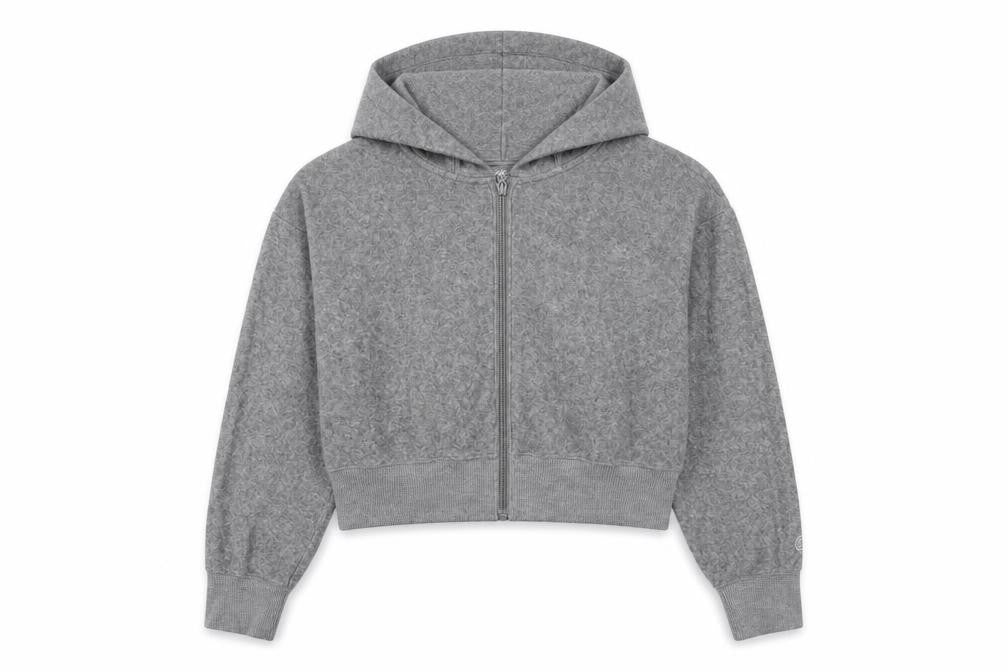 Gilly Hicks Women’s Grey Cropped Zip Hoodie Jacket Size S