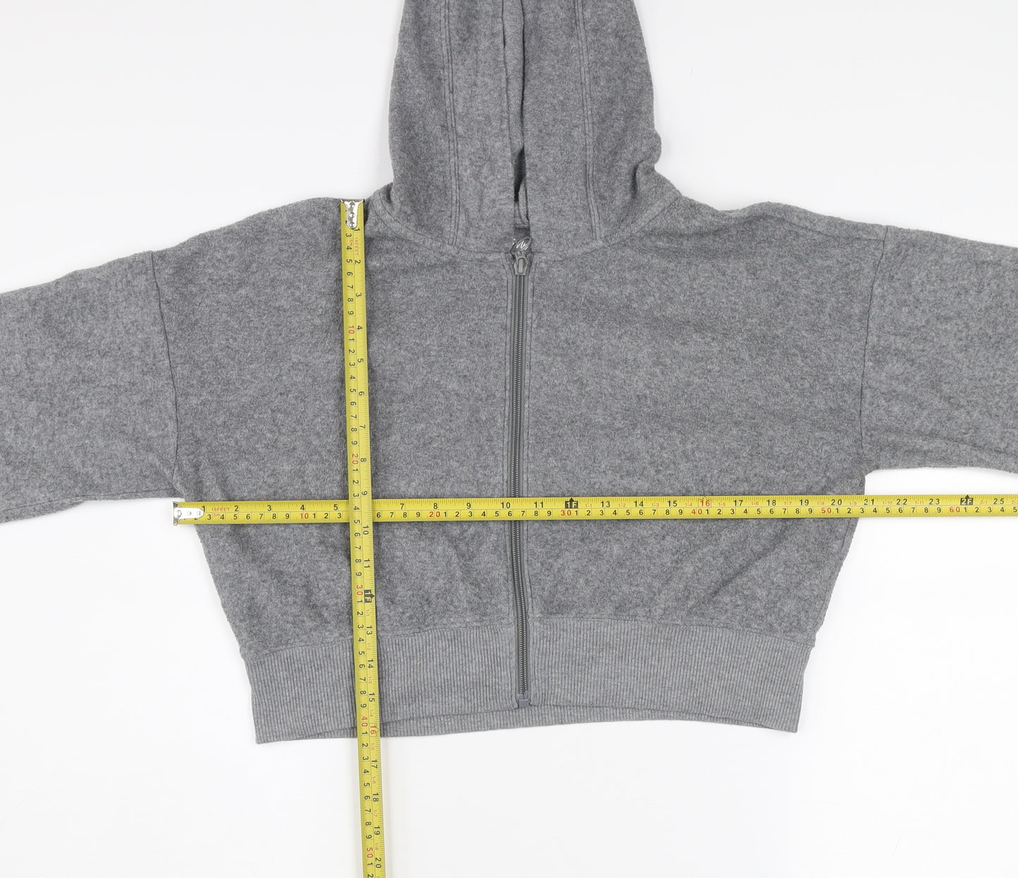 Gilly Hicks Women’s Grey Cropped Zip Hoodie Jacket Size S