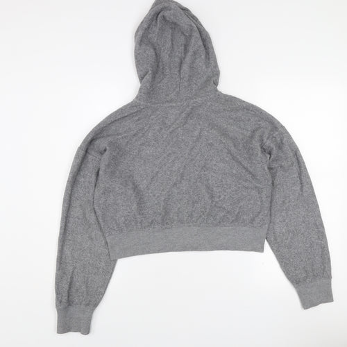 Gilly Hicks Women’s Grey Cropped Zip Hoodie Jacket Size S
