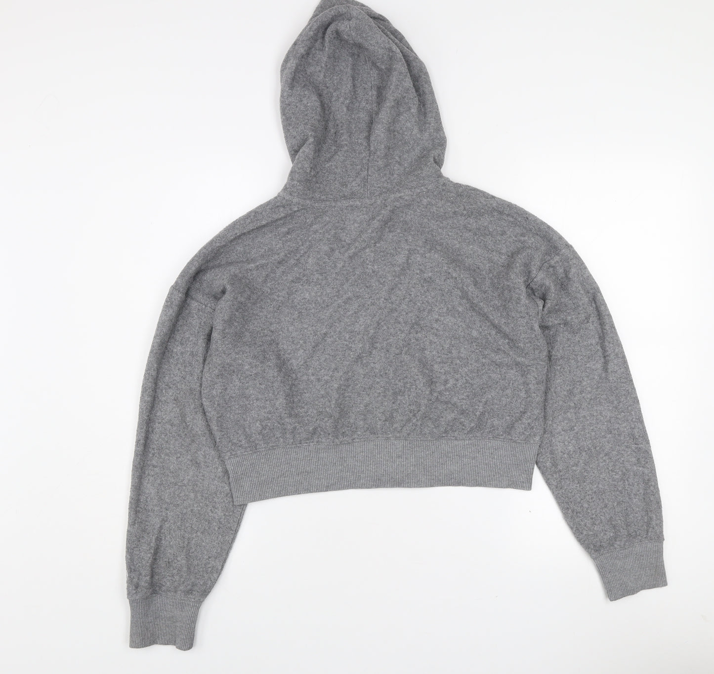 Gilly Hicks Women’s Grey Cropped Zip Hoodie Jacket Size S