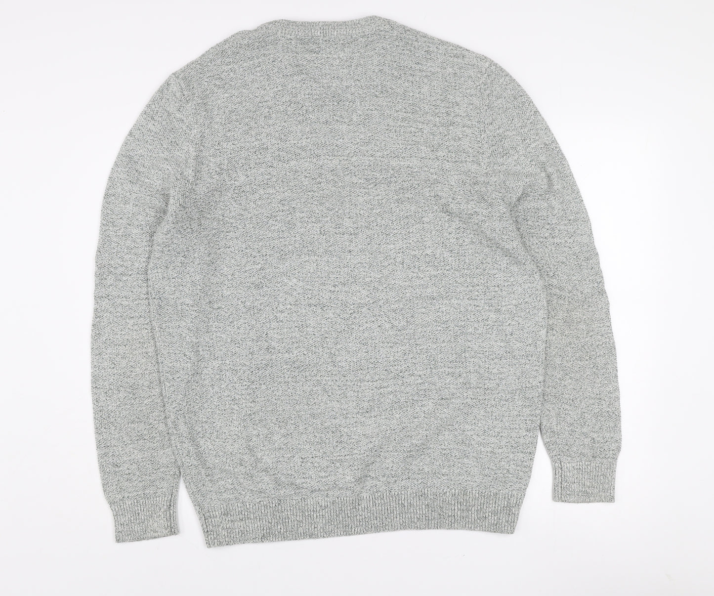 Springfield Men’s Grey Cotton Blend Crew Neck Jumper XL