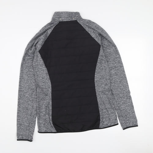Marks and Spencer Men's Black Grey Lightweight Full Zip Active Jacket S