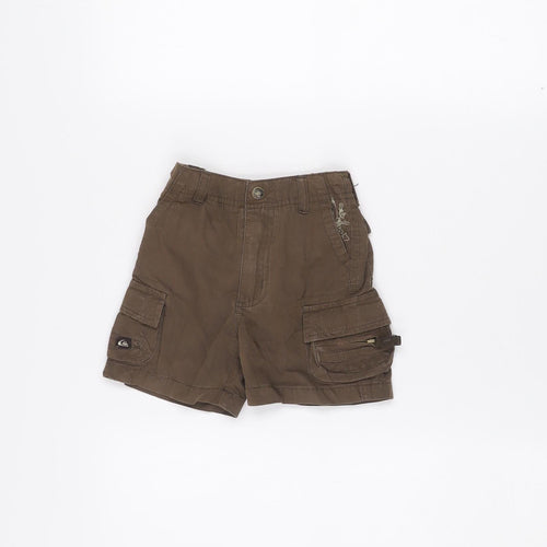 Quiksilver Brown Cargo Shorts 12 Months Unisex Baby Lightweight Cotton Blend