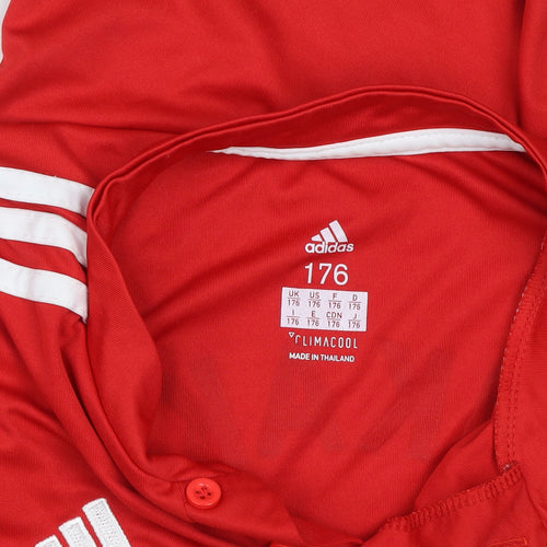 Adidas Mens Red Manchester United Football Jersey Size M Climalite