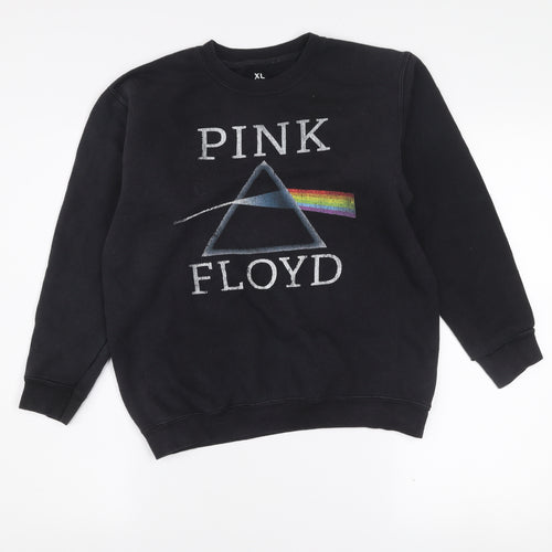 Unisex Kids Black Pink Floyd XL Pullover Graphic Band Sweatshirt
