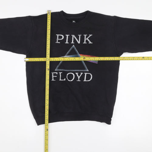 Unisex Kids Black Pink Floyd XL Pullover Graphic Band Sweatshirt