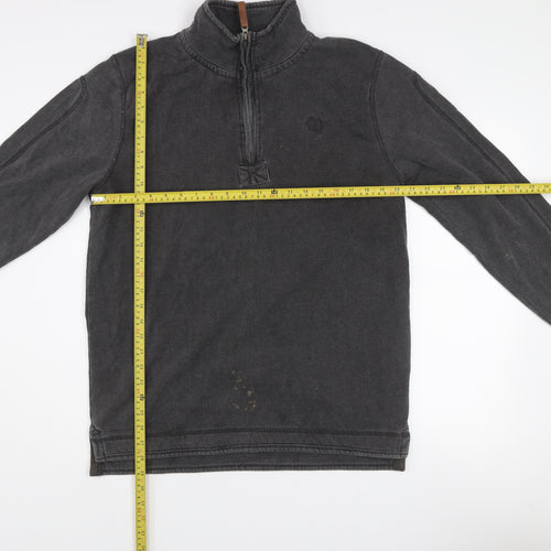 Ocean Pacific Mens Black L Fleece 1/4 Zip Sweatshirt Surf Style