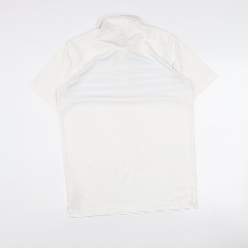 Puma Men’s White Striped Golf Polo Shirt Size S Regular Fit