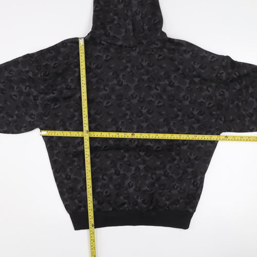 Next Active Women's Black Animal Print Pullover Hoodie Size S