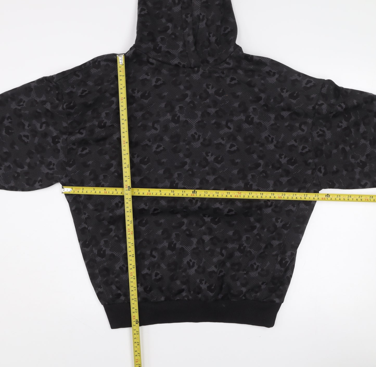 Next Active Women's Black Animal Print Pullover Hoodie Size S