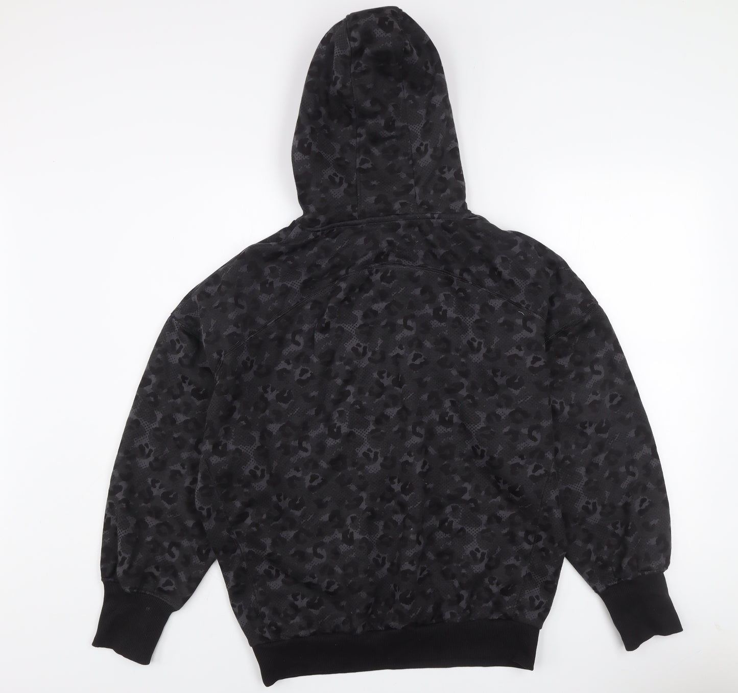 Next Active Women's Black Animal Print Pullover Hoodie Size S