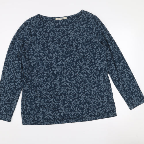 Lily Originals Womens Blue Floral Long Sleeve Pullover Jumper Size 18