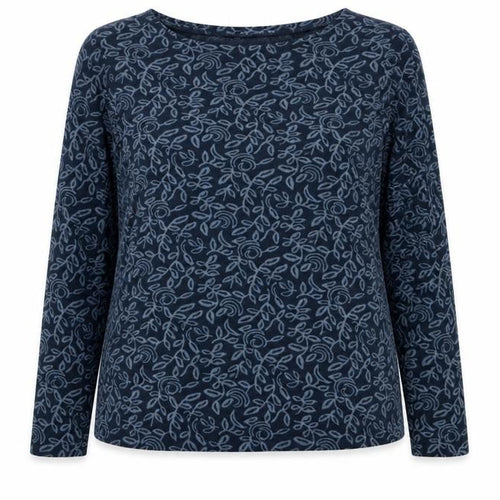 Lily Originals Womens Blue Floral Long Sleeve Pullover Jumper Size 18