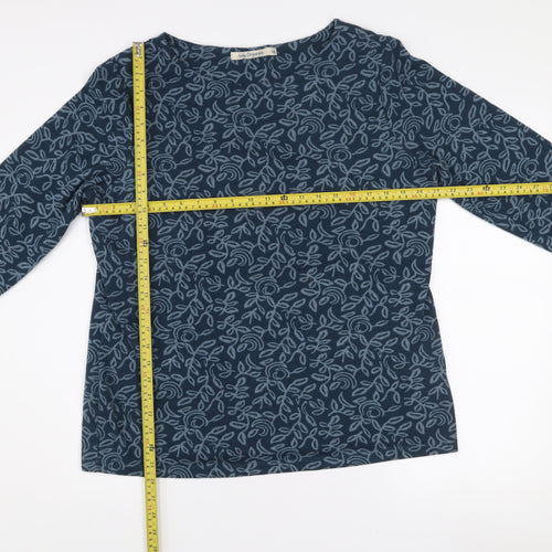 Lily Originals Womens Blue Floral Long Sleeve Pullover Jumper Size 18