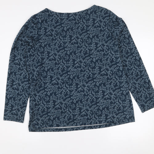 Lily Originals Womens Blue Floral Long Sleeve Pullover Jumper Size 18