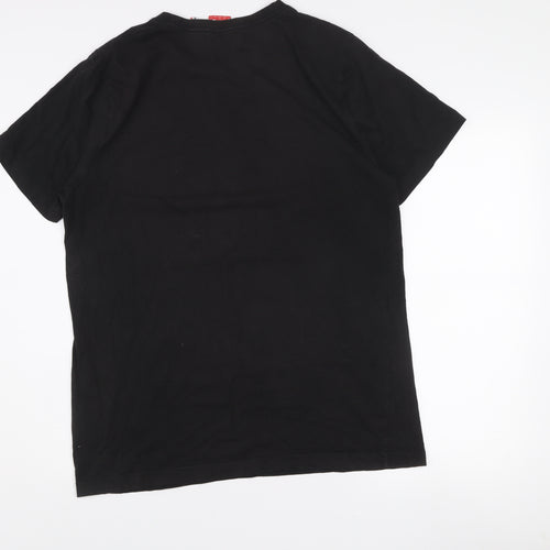 Puma Men's Black Graphic Logo Cotton T-Shirt Size L