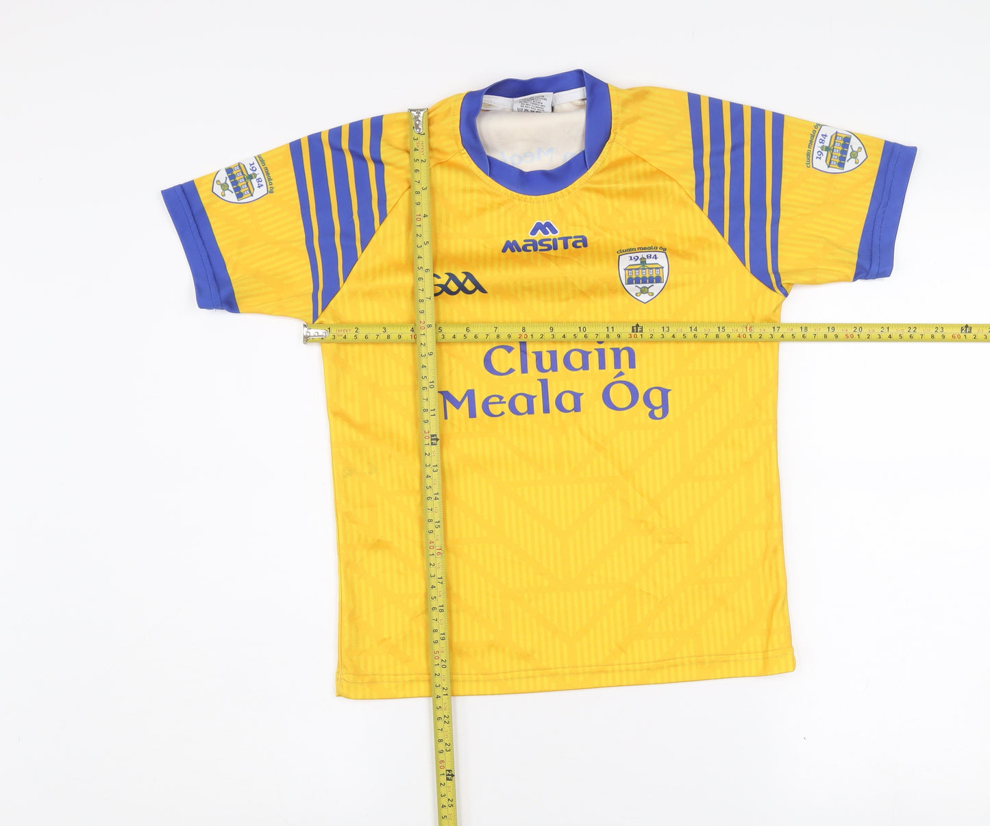 Masita Boys Yellow Team Jersey T-Shirt 10-11 Years Short Sleeve Sports Top