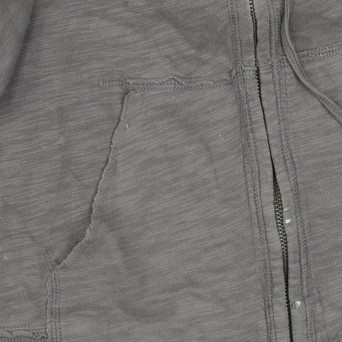 White Stuff Women’s Brown Cotton Hooded Zip Jacket Size 14