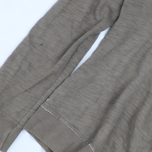White Stuff Women’s Brown Cotton Hooded Zip Jacket Size 14