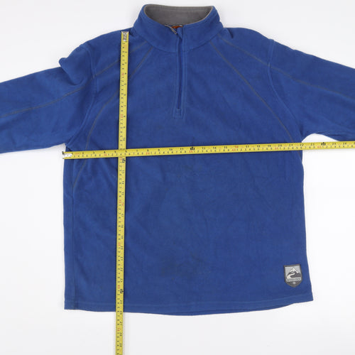 Crivit Mens Blue Fleece 1/2 Zip Pullover Sweatshirt Size L