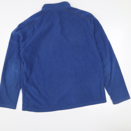 Crivit Mens Blue Fleece 1/2 Zip Pullover Sweatshirt Size L
