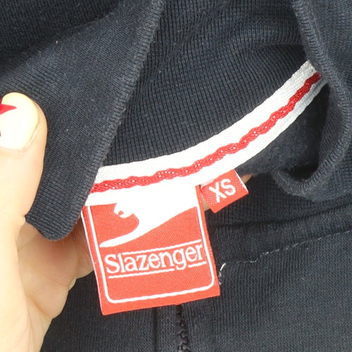 Slazenger Women’s Black Bomber Jacket XS Full Zip Sportswear