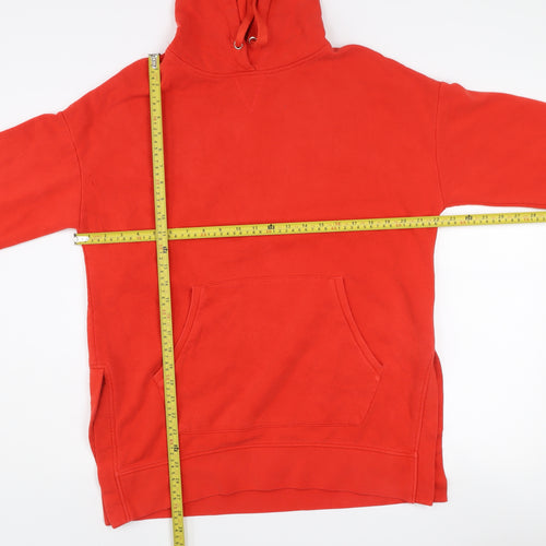 Next Men’s Red Pullover Hoodie Size M Fleece Cotton Blend