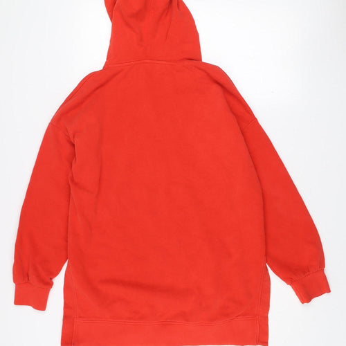 Next Men’s Red Pullover Hoodie Size M Fleece Cotton Blend