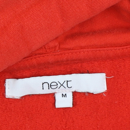 Next Men’s Red Pullover Hoodie Size M Fleece Cotton Blend