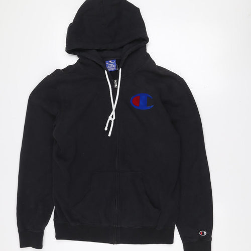 Champion Men's Black Small Full Zip Hooded Cotton Jacket