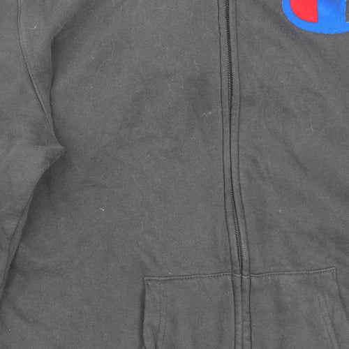 Champion Men's Black Small Full Zip Hooded Cotton Jacket