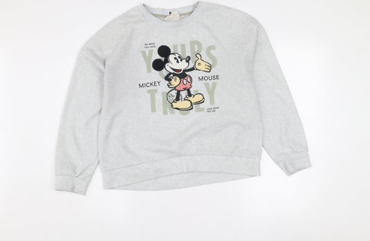 Front view of Women'secret Disney Mickey Mouse Grey Sweatshirt Women's M