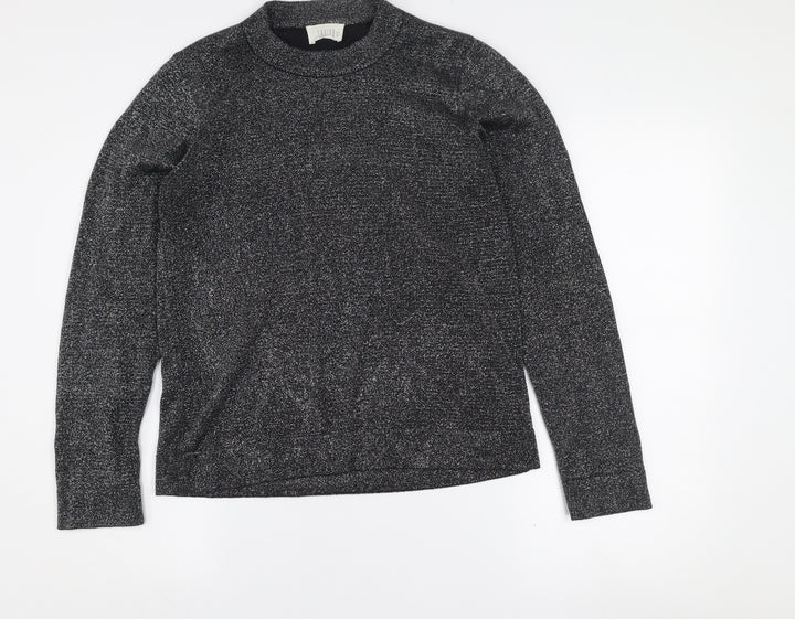 Savida Women’s Black Mock Neck Long Sleeve Knit Top Size 10