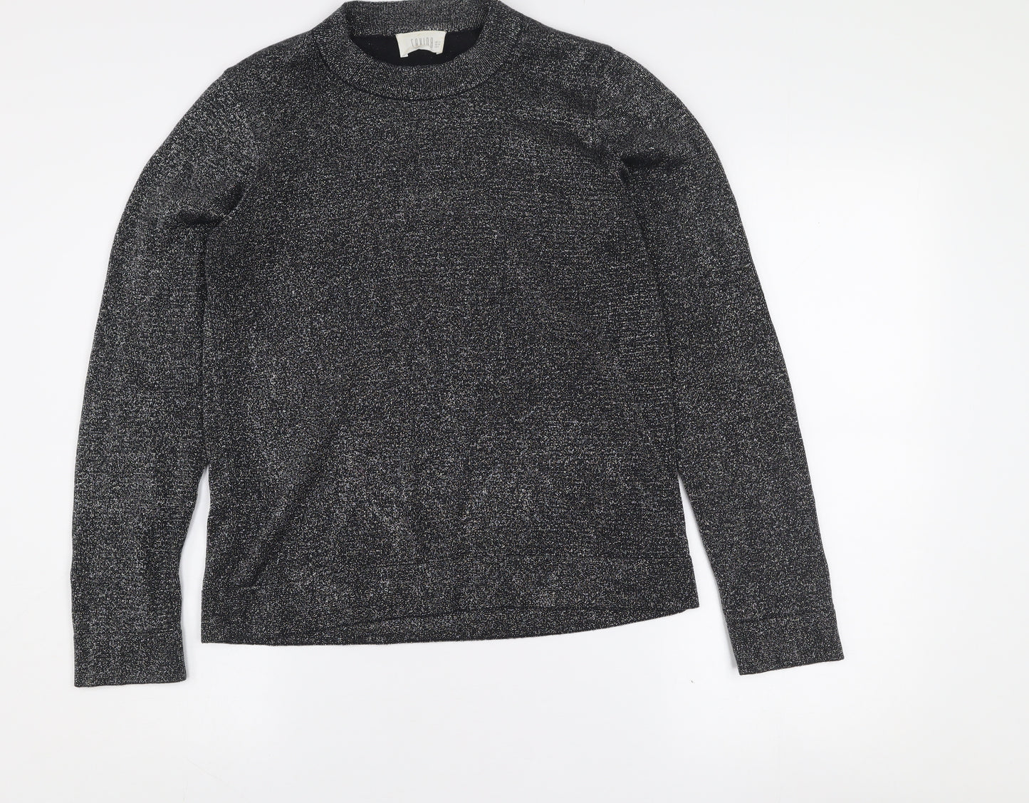 Savida Women’s Black Mock Neck Long Sleeve Knit Top Size 10