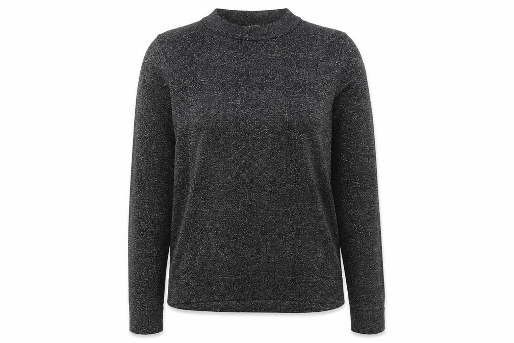 Savida Women’s Black Mock Neck Long Sleeve Knit Top Size 10