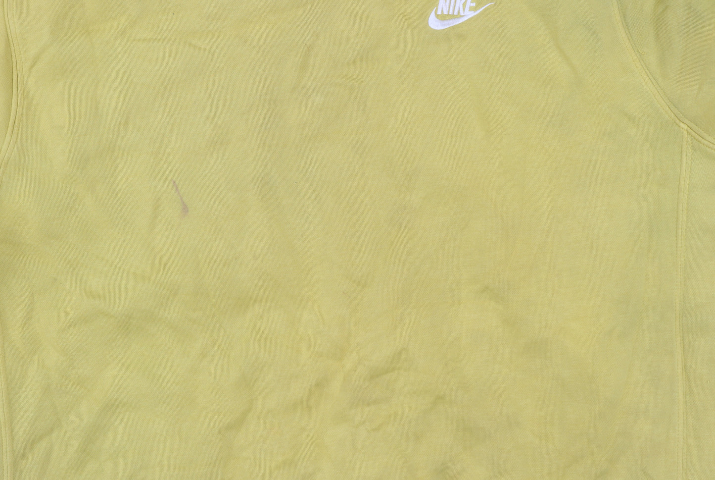 Nike Women's Yellow Crew Neck Pullover Sweatshirt M Cotton Blend