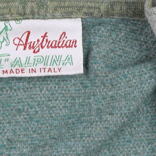L'Alpina Mens Grey Aztec 1/4 Zip Sweatshirt Size S Made in Italy