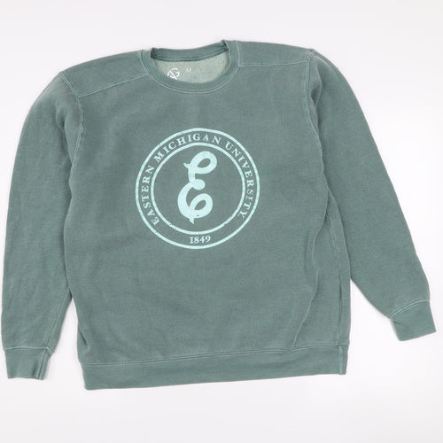 Alta Gracia Women’s Green Eastern Michigan University Sweatshirt M Cotton Blend