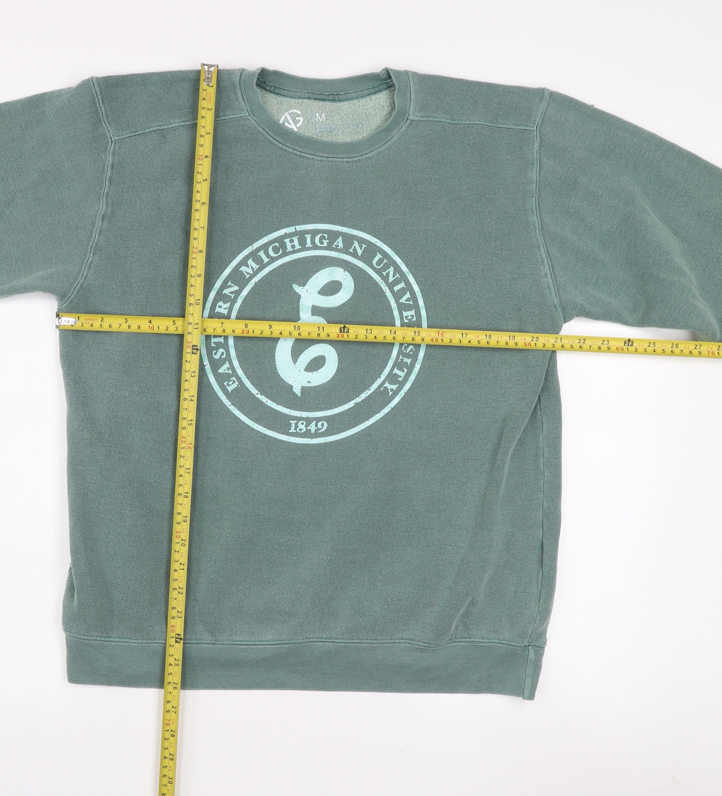 Alta Gracia Women’s Green Eastern Michigan University Sweatshirt M Cotton Blend