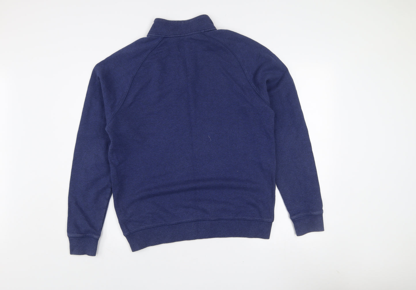 Farah Men's Blue Cotton 1/2 Zip Sweatshirt L Regular Fit