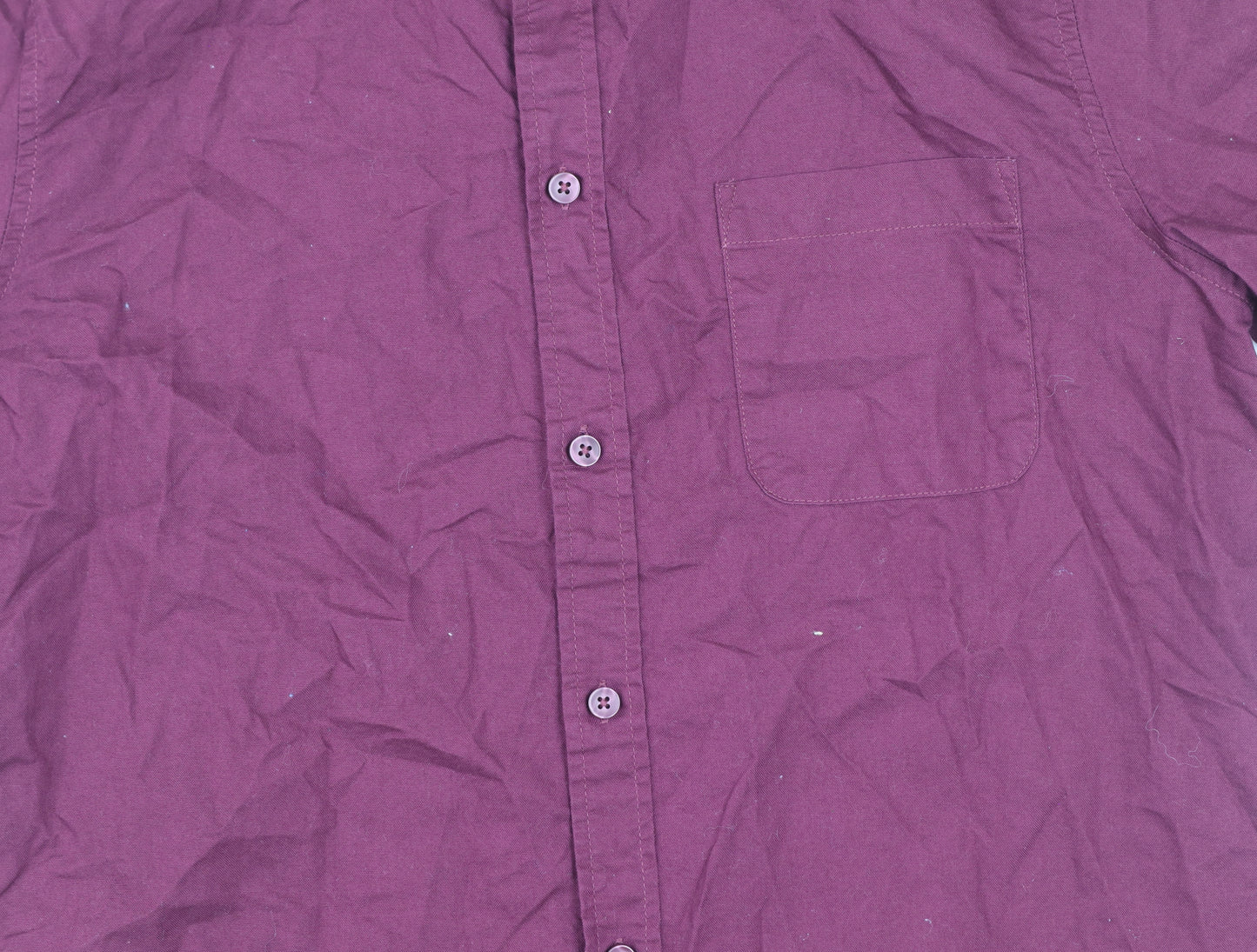 Dunnes Stores Men’s Red Regular Fit Long Sleeve Button-Up Shirt L