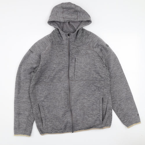 Trespass Men's Grey Hooded Full Zip Fleece Jacket Size S
