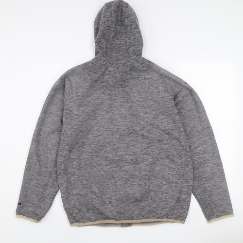 Trespass Men's Grey Hooded Full Zip Fleece Jacket Size S
