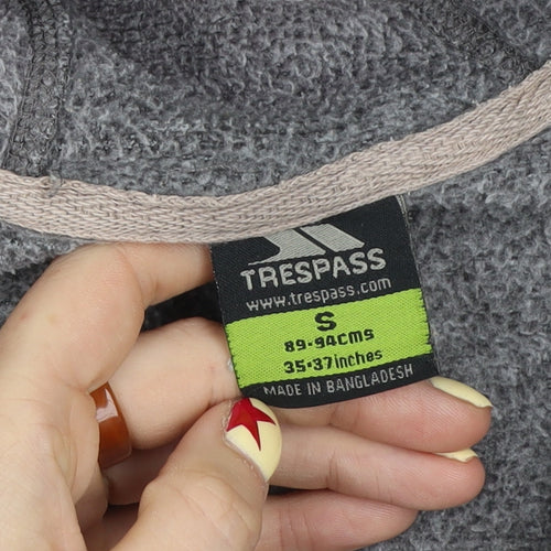 Trespass Men's Grey Hooded Full Zip Fleece Jacket Size S