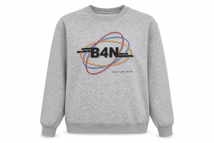 Pull&Bear Women's Grey Graphic B4N Logo Pullover Sweatshirt Size S